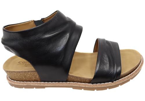 Comfortiva Women's Gale Flat Sandal, Black, 3 UK Wide