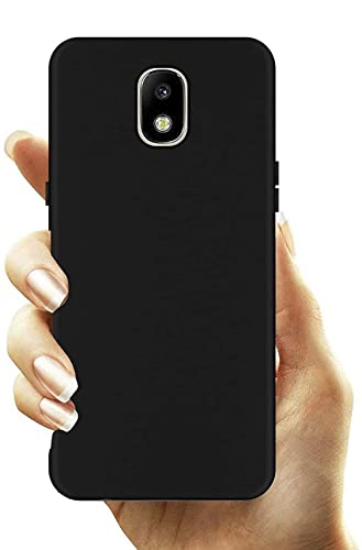 Image of Mobile Back Cover Case for Samsung Galaxy J7 Pro, J730GM /DS (Silicone Case|CameraProtection|Black SC1510)
