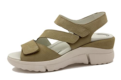 Sandales semelle amovible PieSanto pour pieds sensibles en nobuck sable