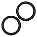 Jutagoss 10Inch Perforated Speaker Rubber Edge Surround Rings Replacement Parts for Speaker Repair or DIY Black 2PCS