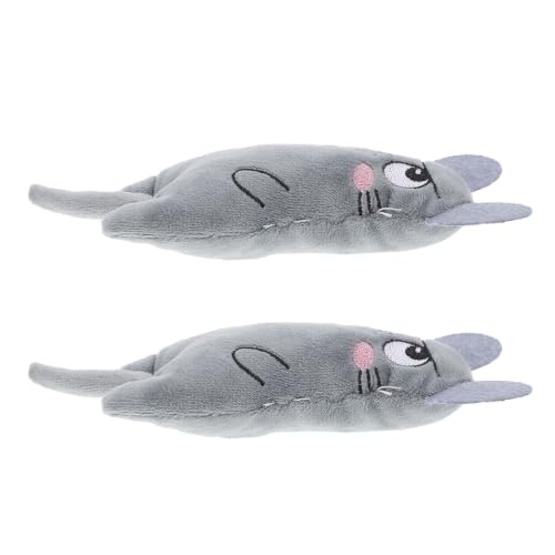 KICHOUSE 2pcs Plush Catnip for Cats and Kittens, Bite-resistant Teeth Grinding Chew, Keeps Cats Active and Supports Solitary Play, Soft Sturdy Material for Indoor Fun