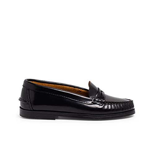 Pisamonas Mocasines niña Colegio Castellanos Piel Talla 35 en Color Negro