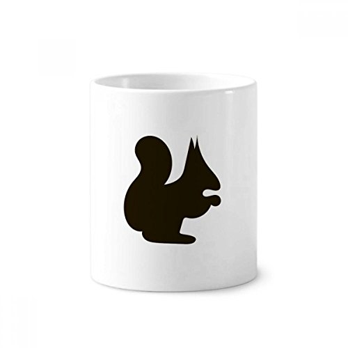 Gobelet écureuil noir en céramique pour organiser votre bureau avec charme