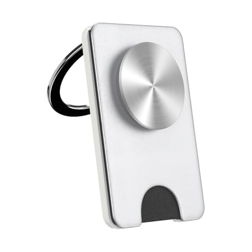 Image of PopSockets Kick-Out Wallet for MagSafe, Adjustable Kickstand, Magnetic Stand, Silver - Silver Radial