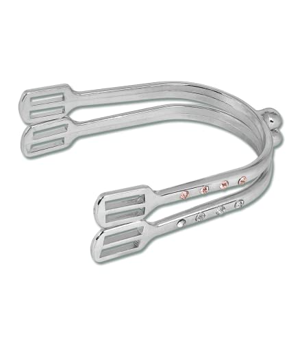 Per piloti professionisti Waldhausen Sporen Crystal, Weiß, mit Perlonriemen, Damen, 10 mm