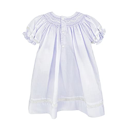 Baby Girls’ Smocked Daygown with Voile Insert, 12 Months, Lavender2
