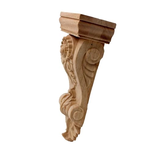 Corbeaux sculptés en bois applique florale décorative de maison - 6