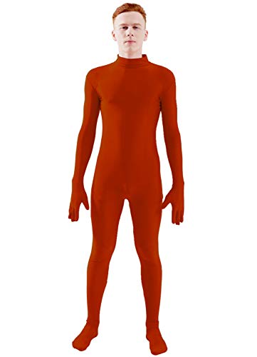 Image of Ensnovo Mens Mock Neck Full Body Unitard Spandex Zentai Suits Costumes