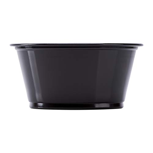 Image of Karat FP-P325-PPB 3.25 oz. PP Portion Cups - Black (Case of 2500)