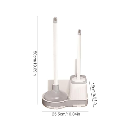 Ensemble brosse et piston pour toilettes brosse de nettoyage et déboucheur WC - 6