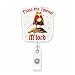 Funny Nurse Badge Reel Retractable, “TWAS the Tylenol M’Lord” Frog Acrylic ID Badge Holder, Medical Humor Badge Clip for RN CNA Doctor Gift