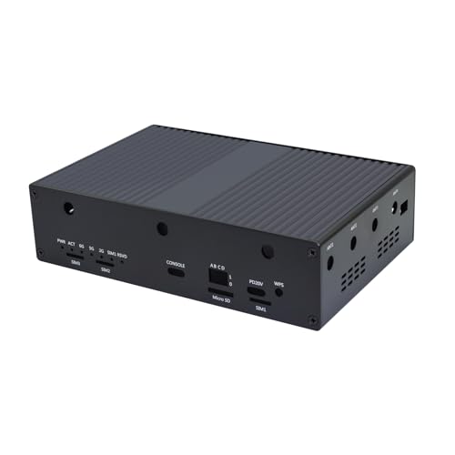 Image of WayPonDEV Black Metal Case for Banana Pi BPI-R4 Lite Wireless Tri-Band WiFi 7 Router Dev Board, Metal Shell for Banana Pi BPI-R4 Lite MediaTek MT7987A OpenWRT Single Board Computer (Case, Metal Case)
