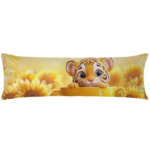 Funda De Almohada 50x150cm Crema Funda Almohada Cojines Decorativos Beige Pillow Case Terciopelo Fácil De Lavar Suave Y Cómoda Impresión a Doble Cara Favorece Sueño Adecuado para Casa U Hotel T24