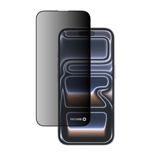 VX Case Película Safira de Privacidade para iPhone 17 Pro Max – Proteção de Tela Anti-Espião, Ultra Resistência, Alta Transparência Frontal e Privacidade Lateral
