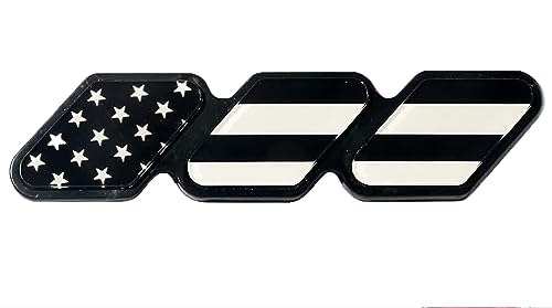 Image of CONGCONG Tri-Color Emblem Grille Fender Hood Side Skirt Bumper Side Mirror Dashboard Accessories Fit for Toyota Tacoma 4Runner Tundra Rav4 Various Automobiles Flat Area.(American Flag Black)