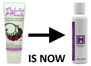Malcolm's Miracle Anti-aging Hand and Body Treatment for Sensitive Dry Skin --- THIS PRODUCT IS NOW CALLED "HAND & BODY HYDRATE" & is available in 3 other sizes