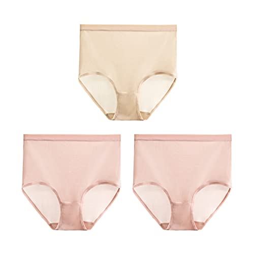 Joyunii 100% Seide Damenunterwäsche Hohe Taille Unterhosen Nahtlose Unterwäsche Antibakterielle Hipsters Cover