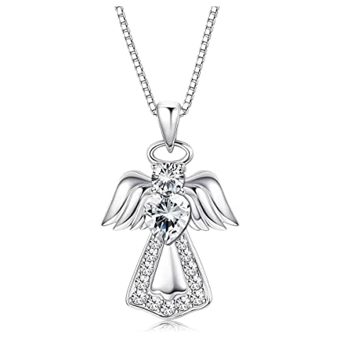 Finrezio 925 Sterling Silver Angel Necklace Cover