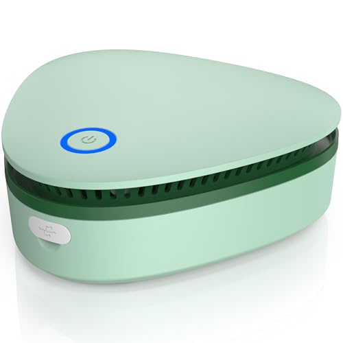 Mini máquina de ozônio alimentada por bateria de 20 mg/h para caça, casa, sapatos, armário, geladeira, areia para gatos (verde)