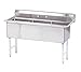 Advance Tabco FC-3-2424-X Fabricated NSF Sink with 3 Compartments, 29.5" x 77", Metallic