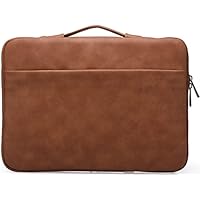 MOCA PU 360° Protective Water Resistant 12 inch-13 inch Laptop Case Bag Sleeve with Handle for Surface Pro,MacBook Pro 13″,MacBook 12″,New MacBook Air 13 M1 , Pro 13 inch M1 ” Retina and iPad pro 12.9 – Brown