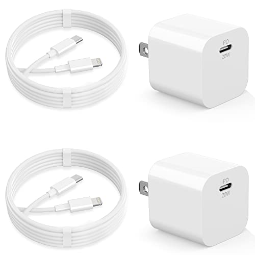 iPhone 13 14 Charger,ãApple MFi Certifiedã20W PD USB C Fast Charger Block 2PACK with 6FT Type C to Lightning Cable for iPhone 14 Pro Max/14 Pro/13 Pro Max/12 ProMax/11/Xs/X/iPad Pro/Air2 Wall Charging