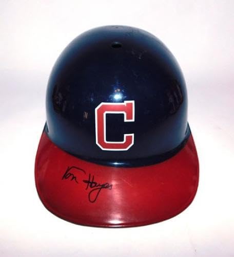 1969 Sports Product Corp.Souvenir Batting Helmet with 1981-82 Von Hayes AUTO - Autographed MLB Helmets