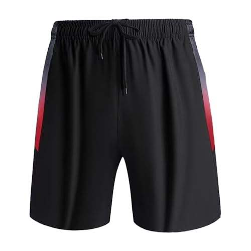 Generisch Pantalones cortos de ciclismo para hombre, de seda de hielo, pantalones cortos de deporte, con cintura elástica, de neopreno negro, de gran tamaño, de secado rápido, maillot de ciclismo de