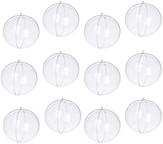 Wenosda Christmas Clear Baubles Transparent Ball Plastic Fillable Sphere Ornament for Xmas Tree/Home Decoration/Wedding/Birthday/Party/Gift Box etc (60mm, Set of 24pcs)