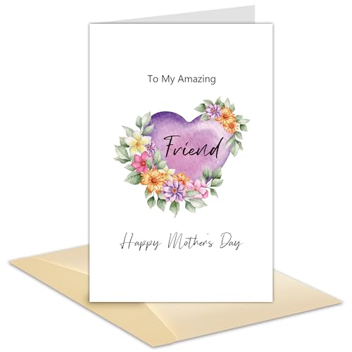 Hippeny To My Friend Mother's Day Gift, Mother's Day Card for BFF Bestie, Heartfelt Card for My Amazing Friend, 1st Year Become Mom Greeting Card