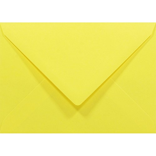 Netuno 50 Yellow Coloured envelopes C6 114 x 162 mm 4.5 x 6.4 in 80gsm Rainbow Decorative Invitation Envelope Colourful envelopes for Weddings Letters Greeting Cards Birthdays Invitations — image 1