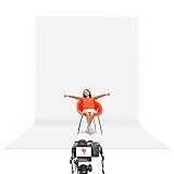 Julius Studio 10 x 20 ft. Pure White Backdrop Screen Background Super Large, Premium A+ Grade Fabric, Soft & Higher Density 150GSM for Professional Photo Video Studio, Events, Party, JSAG210