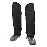 Tactical Leg Gaiters High Gaiters Hunting Gaiters Knee Protection Anti-Tear Oxford Fabric Full Length Zip Waterproof Breathable Windproof for Outdoor Hunting Hiking Walking (Black)