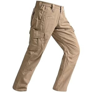 SPOSULEI Mens Tactical Pants Ripstop Cargo Work Pants with 9 Pockets Water Resistant Breathable Hiking Construction Pants
