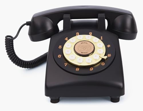 Image of RetroVox Audio Guest Book Wedding Phone Guestbook Guest Audio Message Book, Vintage Style for Wedding Reception, Bridal Shower, Baby Shower（A Black 02）