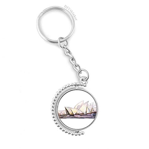 Sydney Opera House porte-clés rotatif multicolore DIYthinker 1,2x3,5 pouces