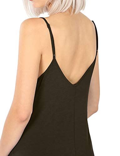 Image of ALLLA Women's Lightweight Flowy Summer Dress - Adjustable Strap Knee Length Dress with Side Pockets. Casual, Beachwear