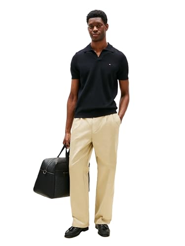 Tommy Hilfiger Men's Short Sleeve V-Neck Knit Polo Shirts in Regular Fit with Stretch3