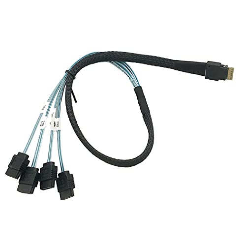 Cable SAS 12Gbps Seadream 1.64Ft SFF-8654 a SATA miniatura 3