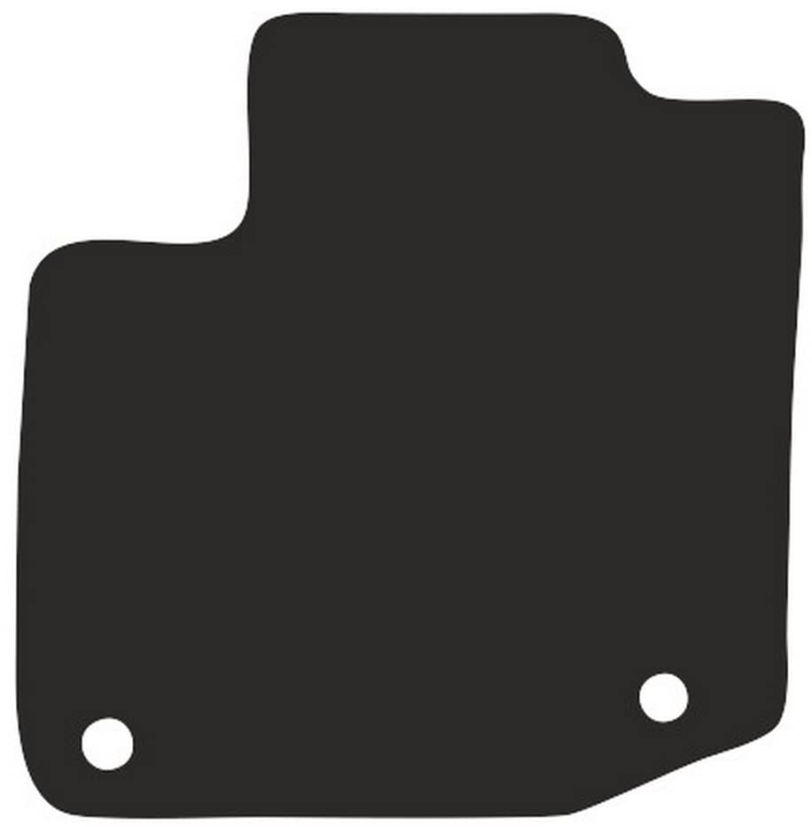 M MOTOS Tappetino per conducente Velours Premium 1 pezzo compatibile con Kia Ceed II 2012-2018 - Premium, Pelle, Bianco Lato conducente - Provate un