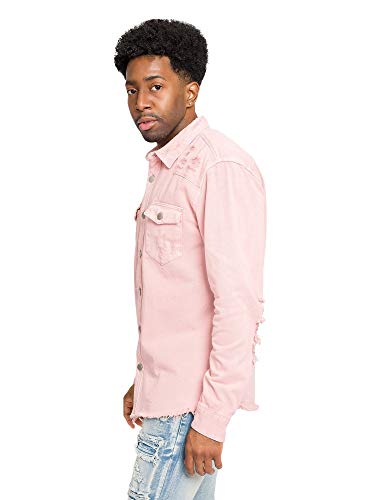 Image of VICTORIOUS Men's Distressed Denim Jacket