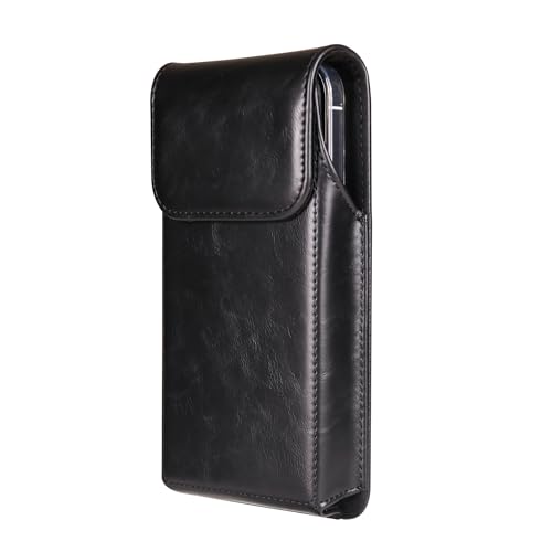 Sac de Ceinture Cuir pour Téléphone Portable, Pochette de Ceinture Téléphone Homme, Randonnée Voyage Etui Ceinture avec Clip pour Telephone Housse de...