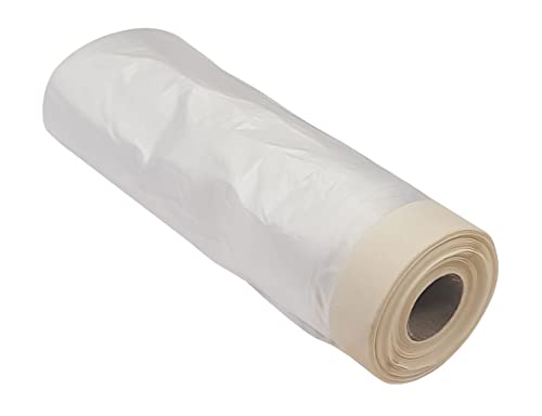 Nespoli Rollo de Plástico con Cinta Adhesiva, 60 cm x 20 m, Resistente a 80°, Ideal para Pintar, Decorar, Cubrir Muebles, Tratamiento Corona, Apto para Automoción
