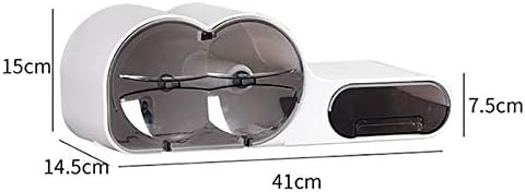 FMURY All-Mounted Tissue Box Creative Roll Paper Semi-Automatic Opening Closing Storage Box Transparent Window Bathroom Accessories image 3