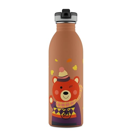 24BOTTLES Kids - Trinkflasche Kinder mit Strohhalm 500 ml, Trinkflasche Edelstahl 100% Hermetisch fĂĽr Schule und Kindergarten - Wasserflasche BPA Free Umweltfreundlich, Water Bottle Nicht Thermisch
