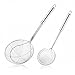 Stainless Steel Spider Strainer, 6.3" Asian Wire Skimmer Ladle for Cooking Frying Food Pasta Spaghetti Noodle Hot Pot, Stay Cool Handle with Hook for Easy Storage, Food Recipe Ebook Included