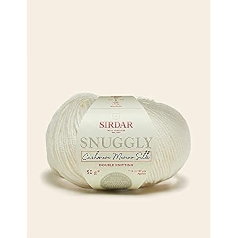 Sirdar Snuggly Cashmere Merino Silk DK Double Knitting, Snow Queen (302), 50g Cover