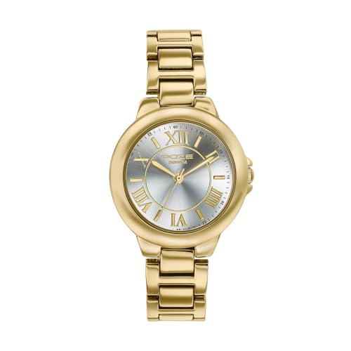 Image of Sonata Poze 8 Quartz Analog with White Dial Gold Alloy Strap Watch for Women - SP80158YM01W