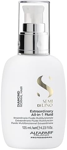 ALFAPARF MILANO Semi di Lino Diamond All-In-One Multi-Benefit Leave In | Leave In Conditioner Spray | Heat Protectant, Detangler, Humidity Blocker, UV Protection, Controls Frizz, Prevents Split Ends