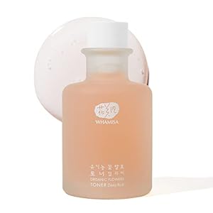 Whamisa Organic Fermented Flower Deep Rich Toner, 97.4% Organic, Facial Toner, Essence, Damask Rose Flower Oil, Waterless Formula, Postbiotics, Hydrating, Moisturizing (200ml)